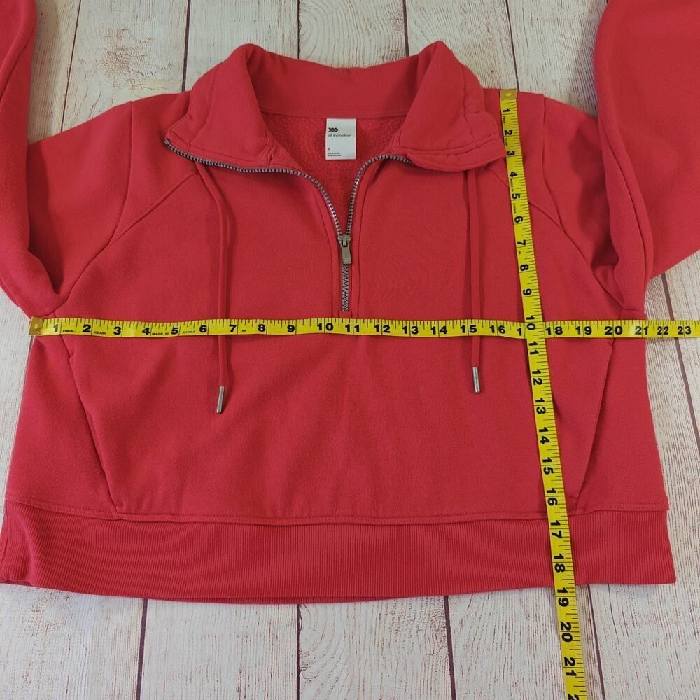 All in Motion oversized cropped half zip fleece pullover sz M - Picture 9 of 11